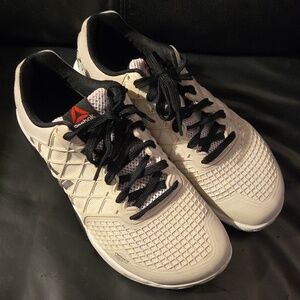 Reebok Nano 4.0 CrossFit Sneaker Laceup Shoe, White Gray  Men's Size 9.5US